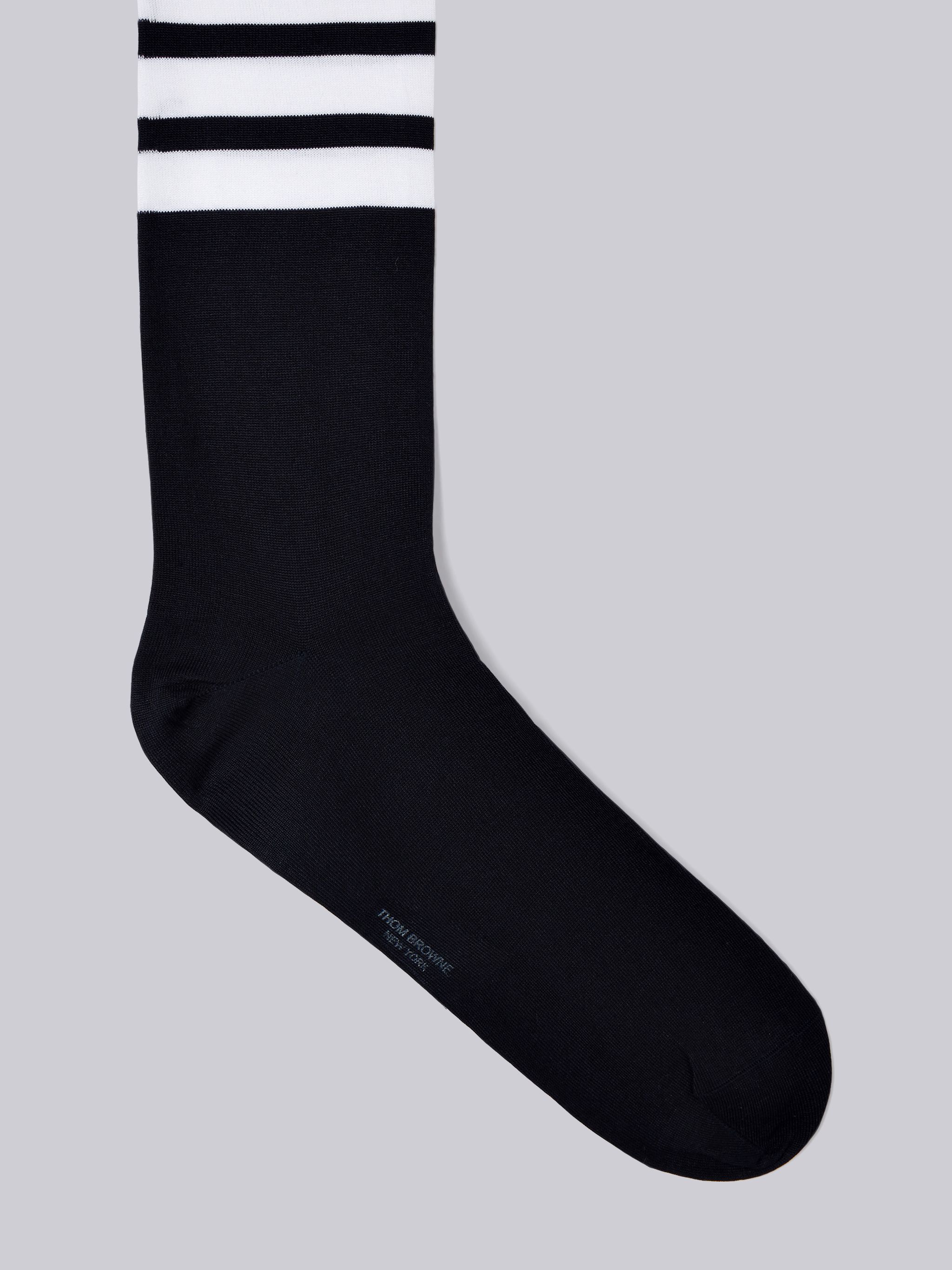经典款][礼物]男士四条纹棉质长筒袜| THOM BROWNE 中国官方网站
