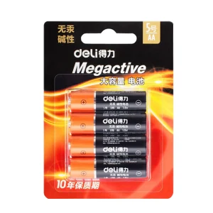 DELI/得力 碱性电池 18501 5号 4粒装 1板
