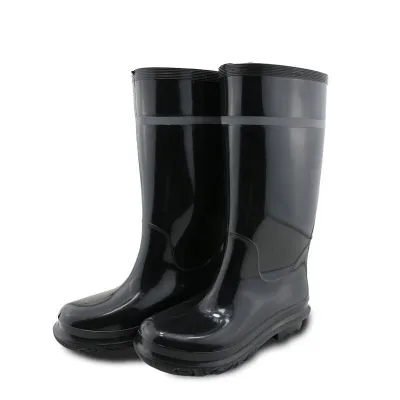 CKTECH/成楷科技 PVC反光条高筒防水雨鞋 CKF-X002 41码 黑色 1双