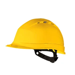 DELTA/代尔塔 QUARTZ1系列PP安全帽 102012 黄色(JA) 8点式LDPE内衬 不含下颏带 1顶