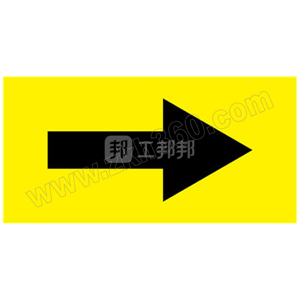 safeware/安赛瑞__管道流向箭头带_黄底黑箭头_50×100mm(宽×长)_乙