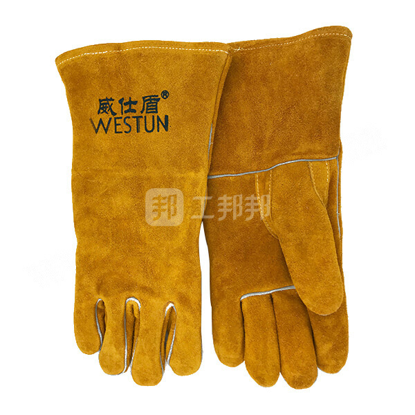 westun威仕盾金黄色直指焊接手套g0393均码35cm1副现货