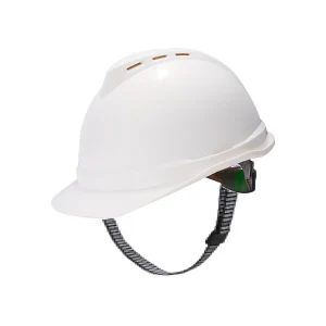 MSA/梅思安 V-Gard500 ABS豪华型有孔安全帽 10146671 白色 带透气孔 一指键帽衬 针织布吸汗带 D型下颏带 1顶