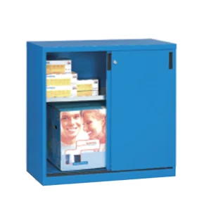 VBANG/位邦 单层移门工具柜87系列 GD870502 尺寸1023×450×1000mm 层板承载100kg 整体蓝色RAL5012 1台